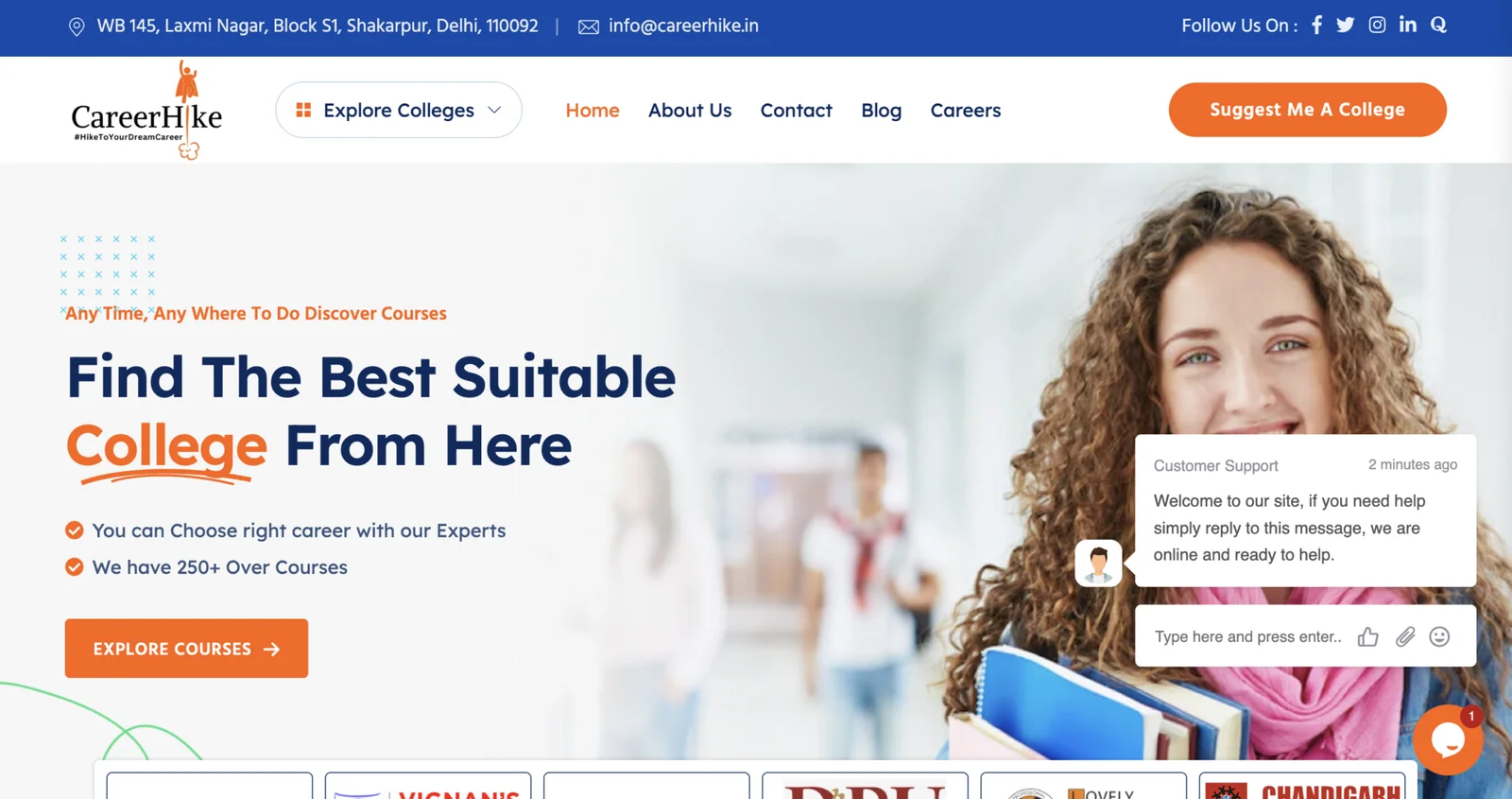 Career Hike | Complete Website Development for Education Admission Consultancy